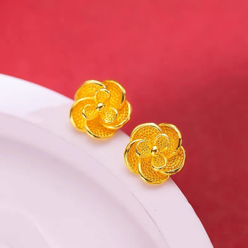 耳饰 千禧鑫珠宝 时尚饰品  小花耳钉  时尚爆款 百搭