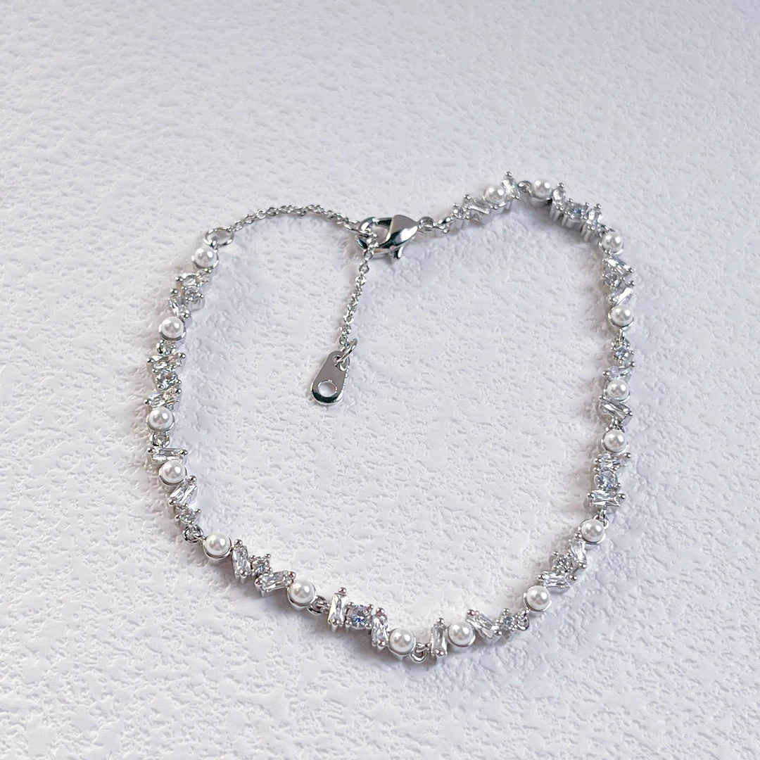 合金合成锆石手链  时尚百搭手链饰品 多颜色可选