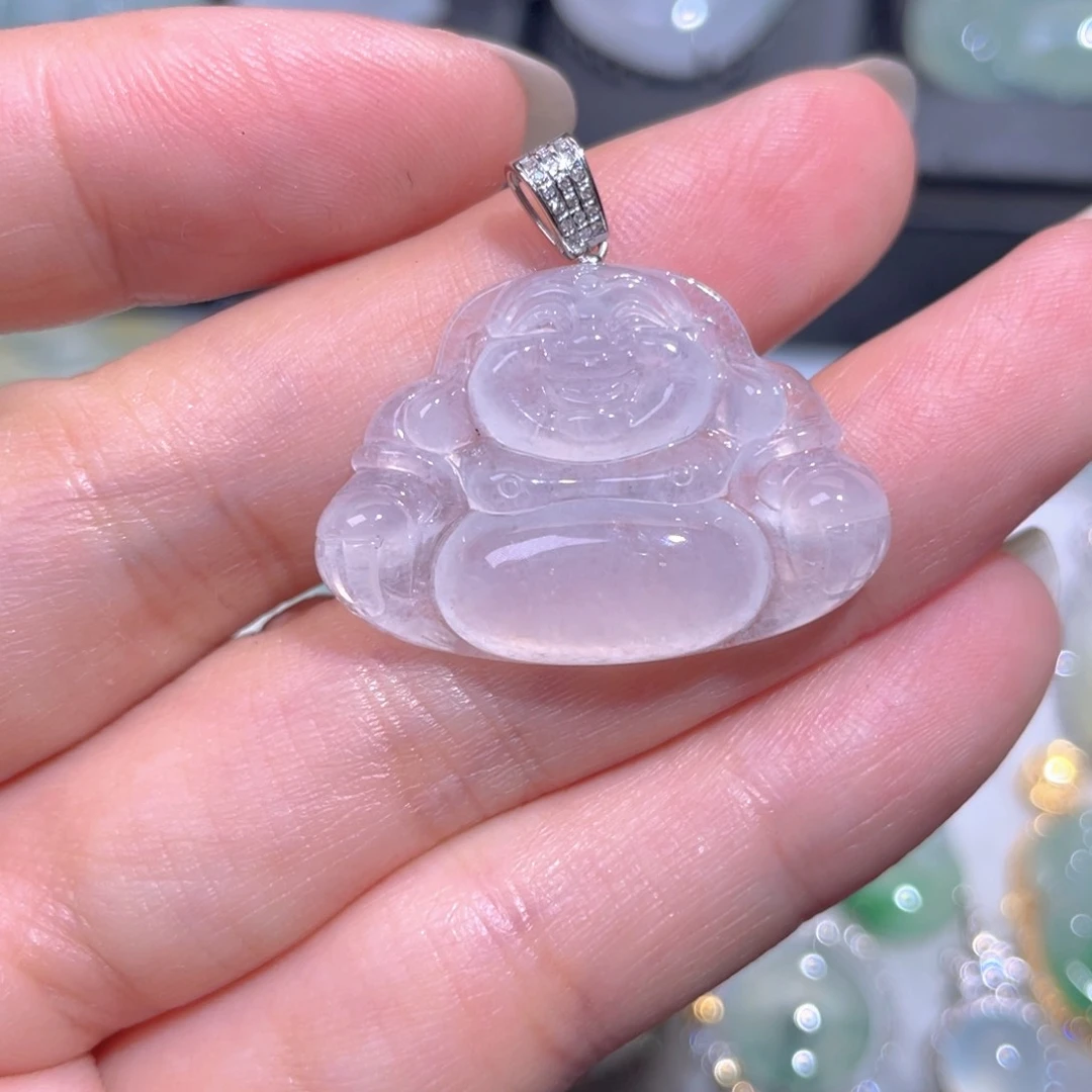 颈饰18K金镶嵌翡翠翡翠