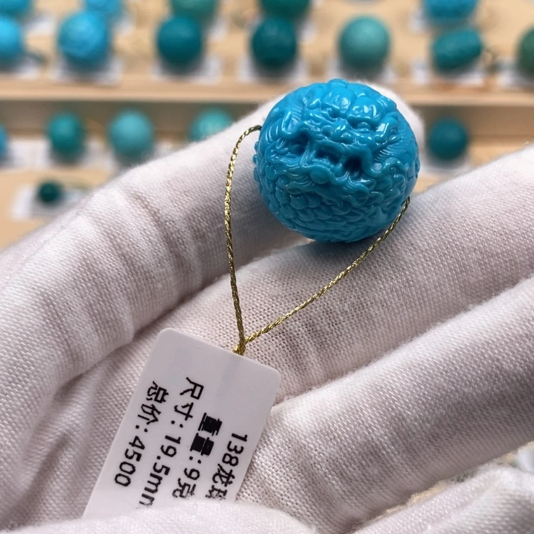 绿松石未镶嵌精品原矿高瓷绿松石