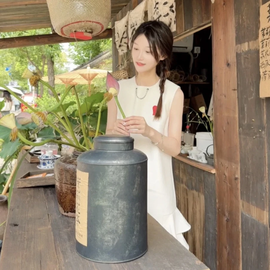 未使用 LouisVuitton/路易威登 A100222/爱心荷叶边连衣裙/34码