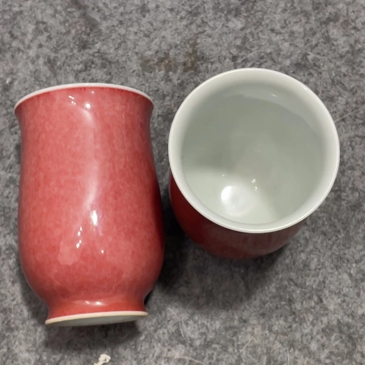 摆件杯子一对瓷器摆件