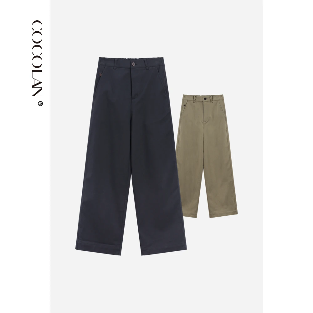COCOLAN【菲林】新款女九分裤直筒裤休闲裤CL6K9288