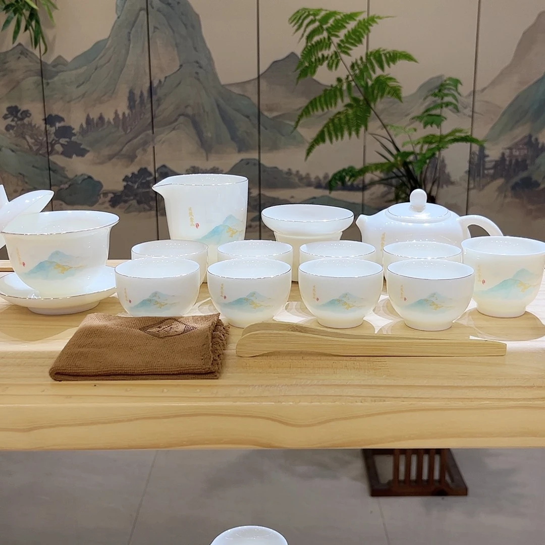 【都彩】日照金山羊脂玉瓷16头