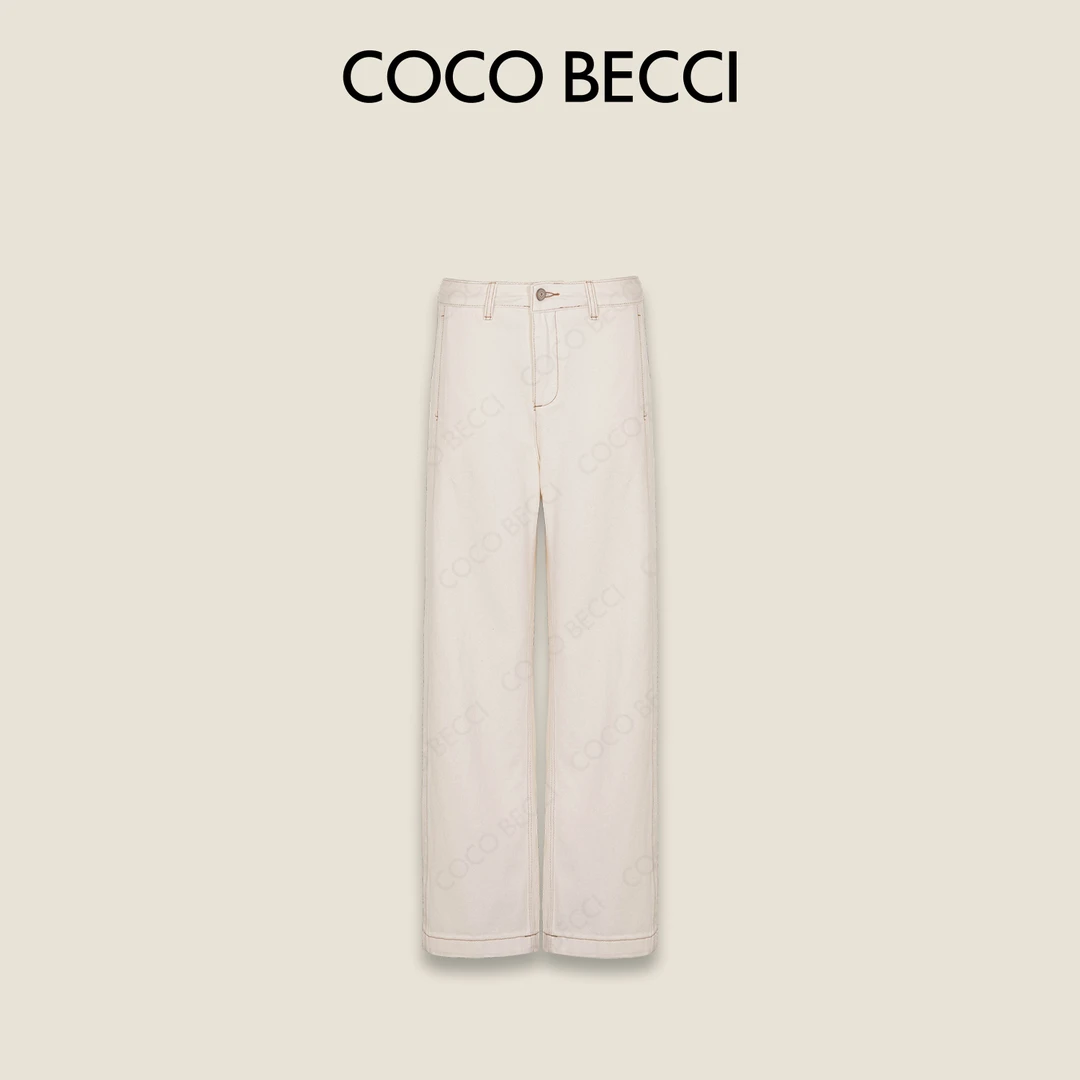 COCO BECCI【长腿收割机】直筒显瘦休闲窄版阔腿裤CFQXYC362075