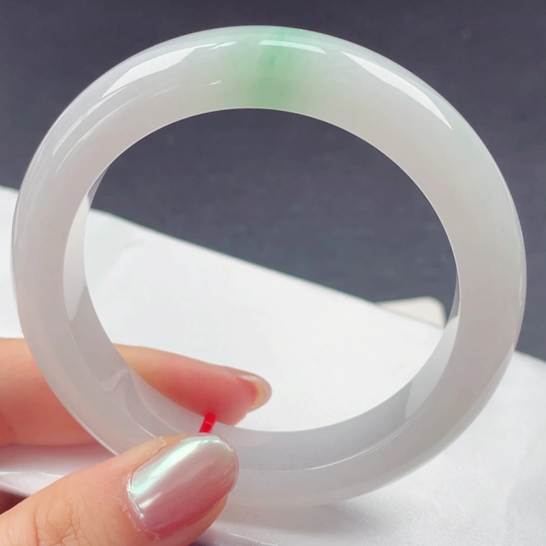 翡翠未镶嵌手镯5758圈口