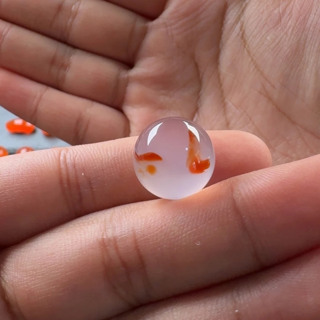 南红玛瑙未镶嵌干掌飘花14.8mm