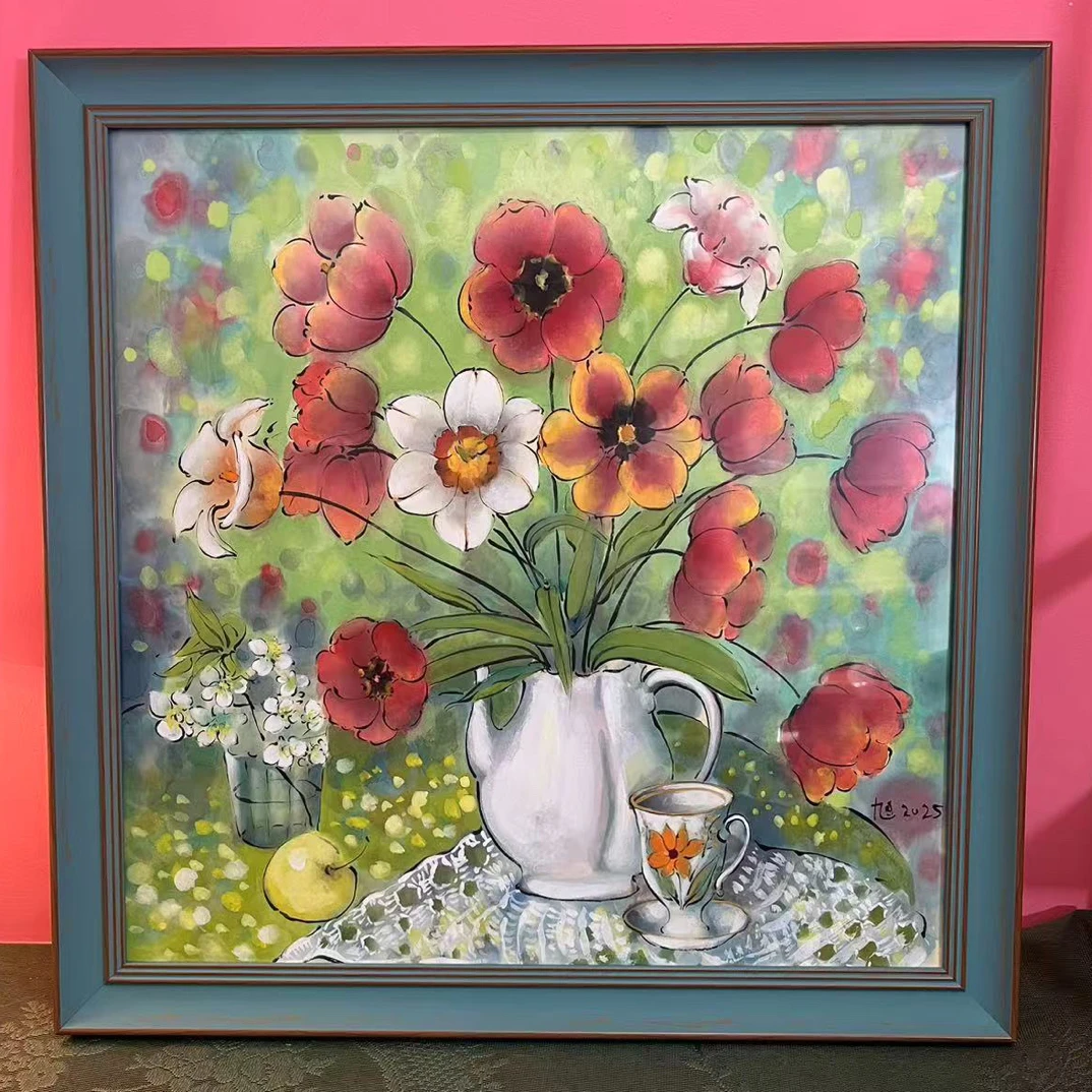 花卉主题 50*50cm 原画仅一幅