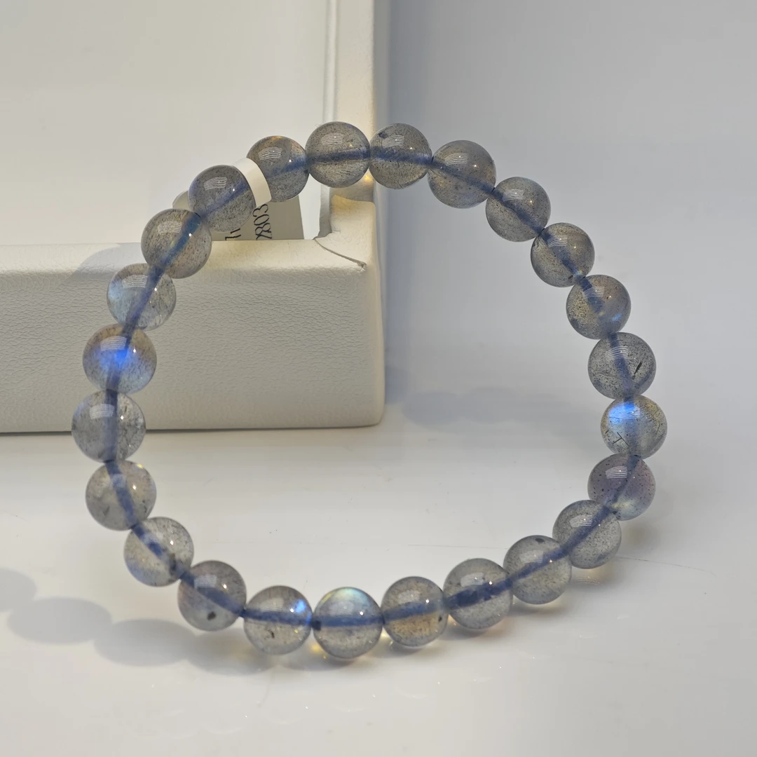 晶匠天然灰月光手串7mm+多样性发一 专属