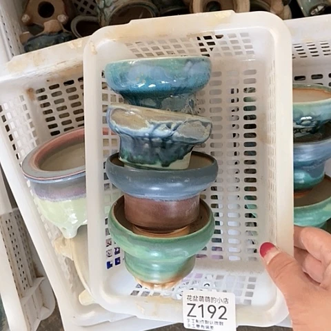 紫砂花盆192微瑕品口径7厘米左右尺寸
