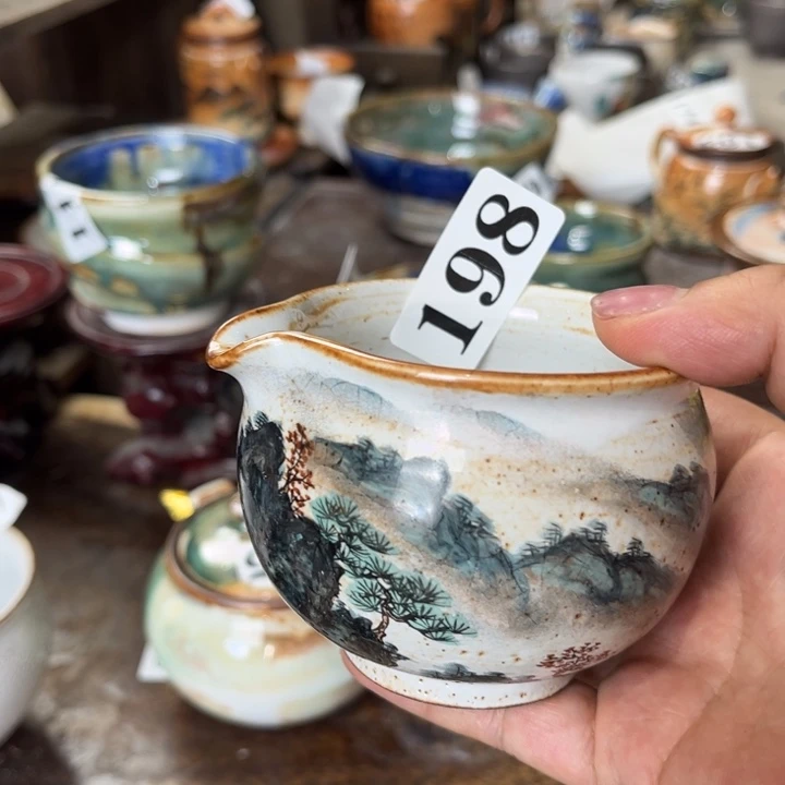 梦***情其他全手工柴烧志野手绘198
