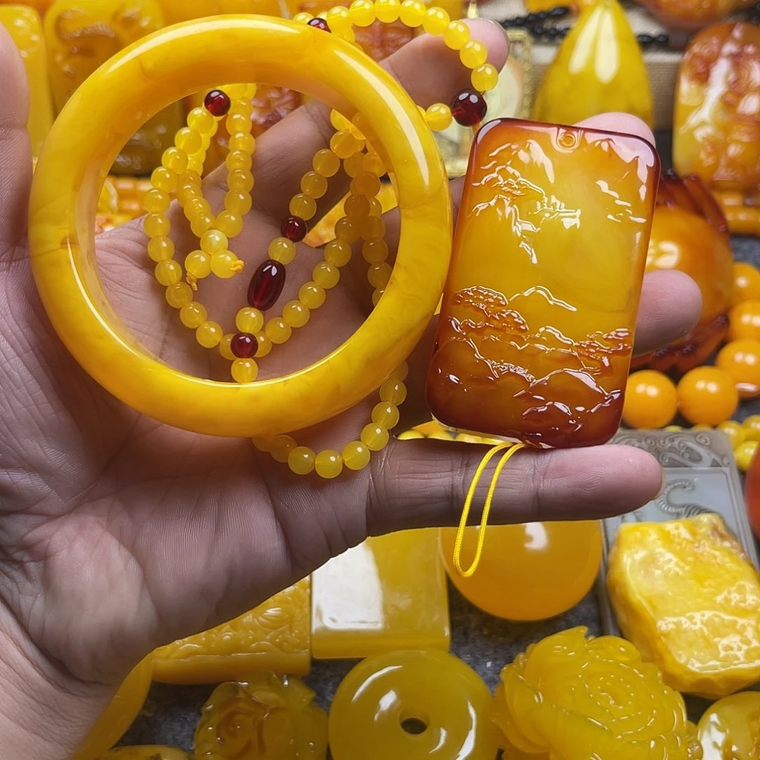 彩***光镯子 山水 俄罗斯新蜜