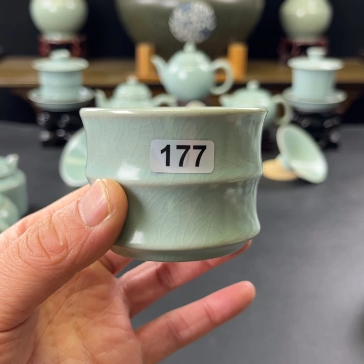 杯仿古釉汝官窑竹节杯177号