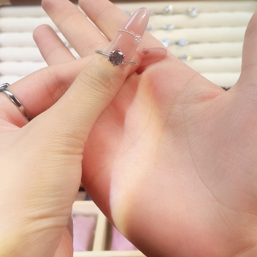 925银合成碳硅石周家经典六抓2ct18圈