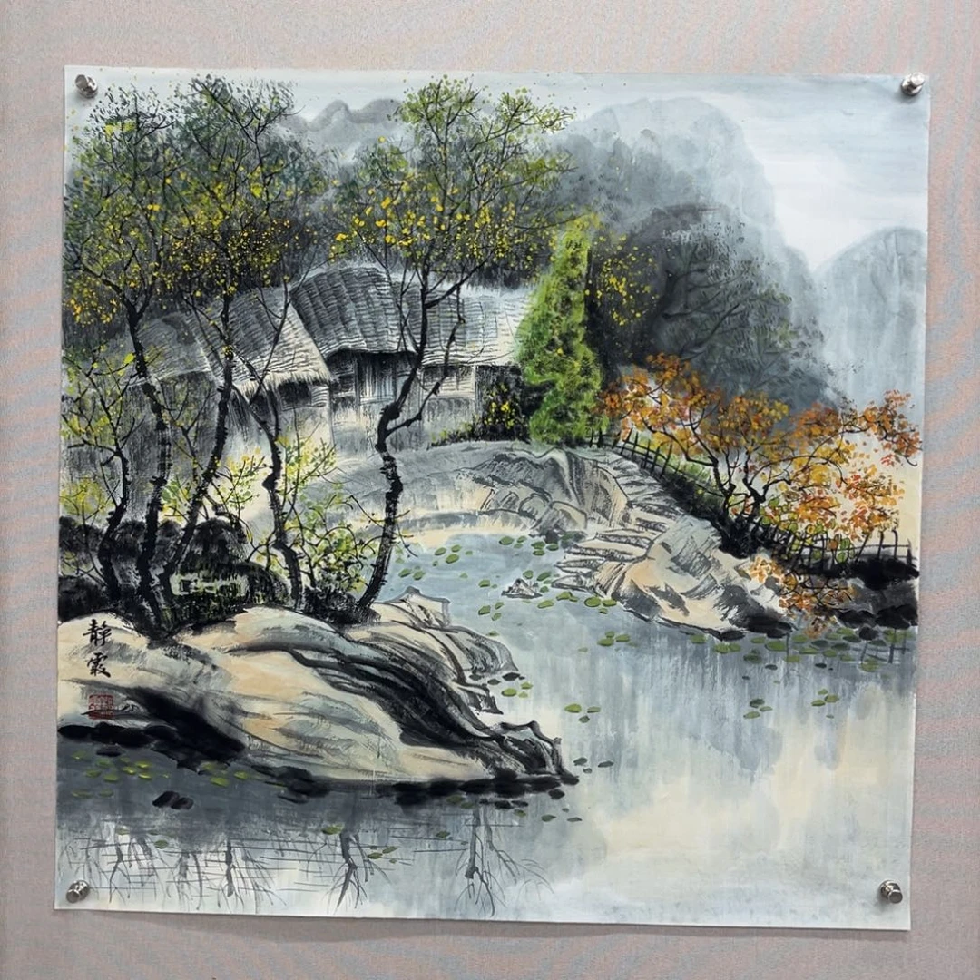 国画艺术家真人手绘