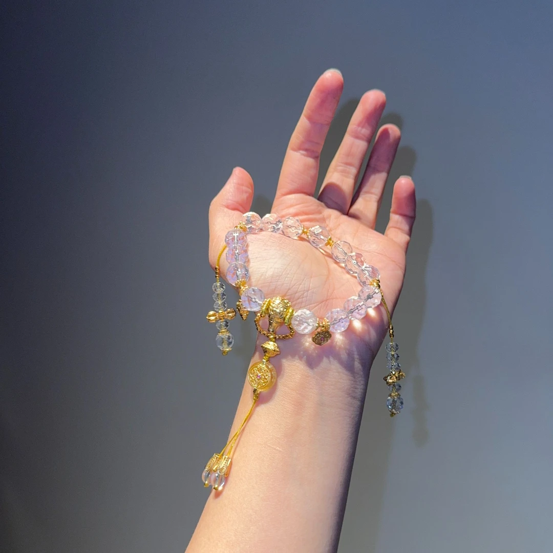 「金水净化」白水晶切面手捻·另类风情·独属你心·多样性发一