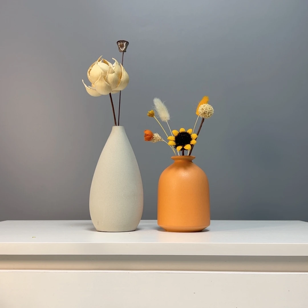 陶瓷花瓶景德镇手作陶瓷花瓶摆件无孔