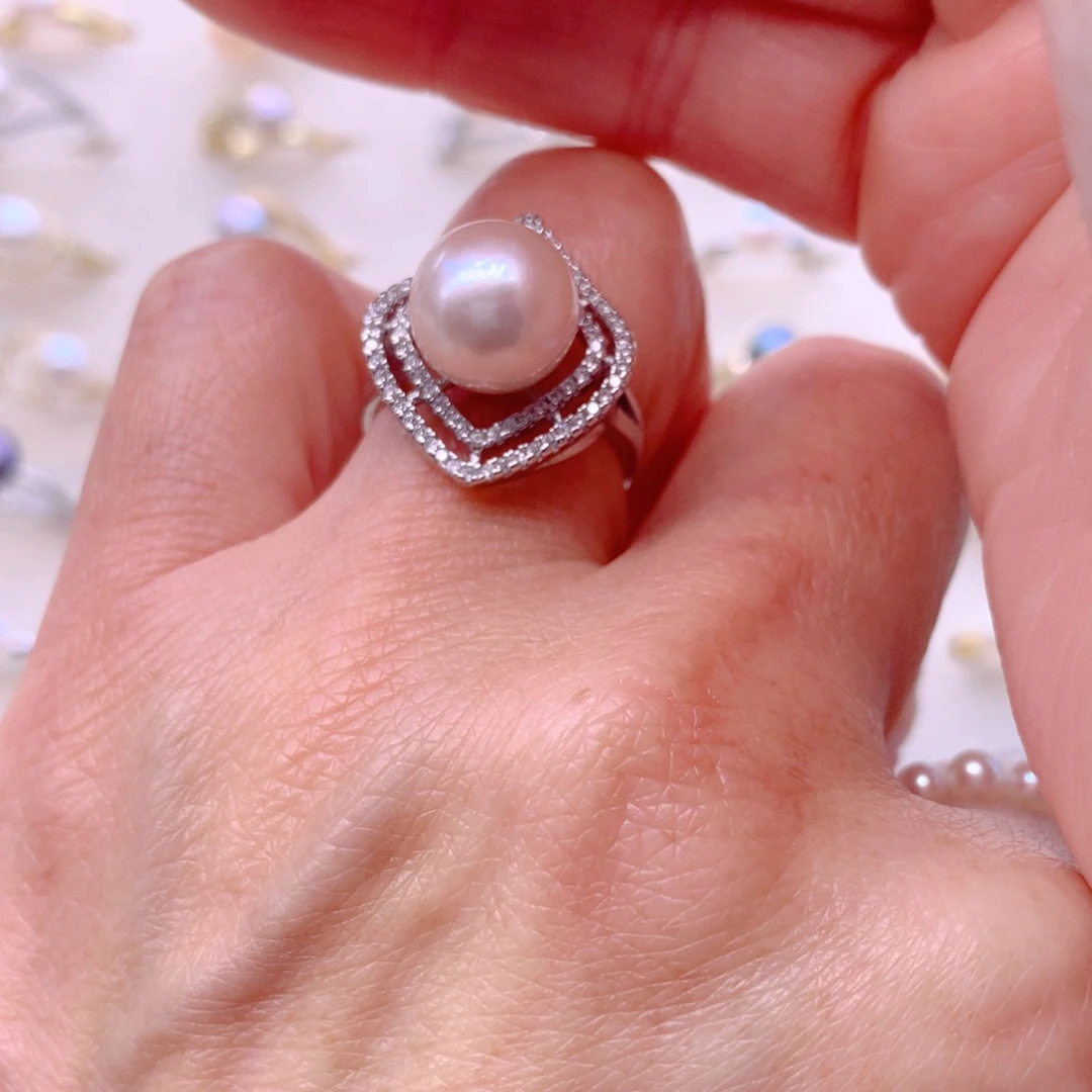 淡水珍珠耳饰合金