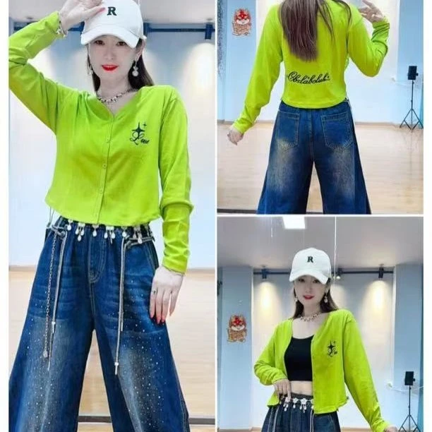 5082时尚爆款雪花棉开衫