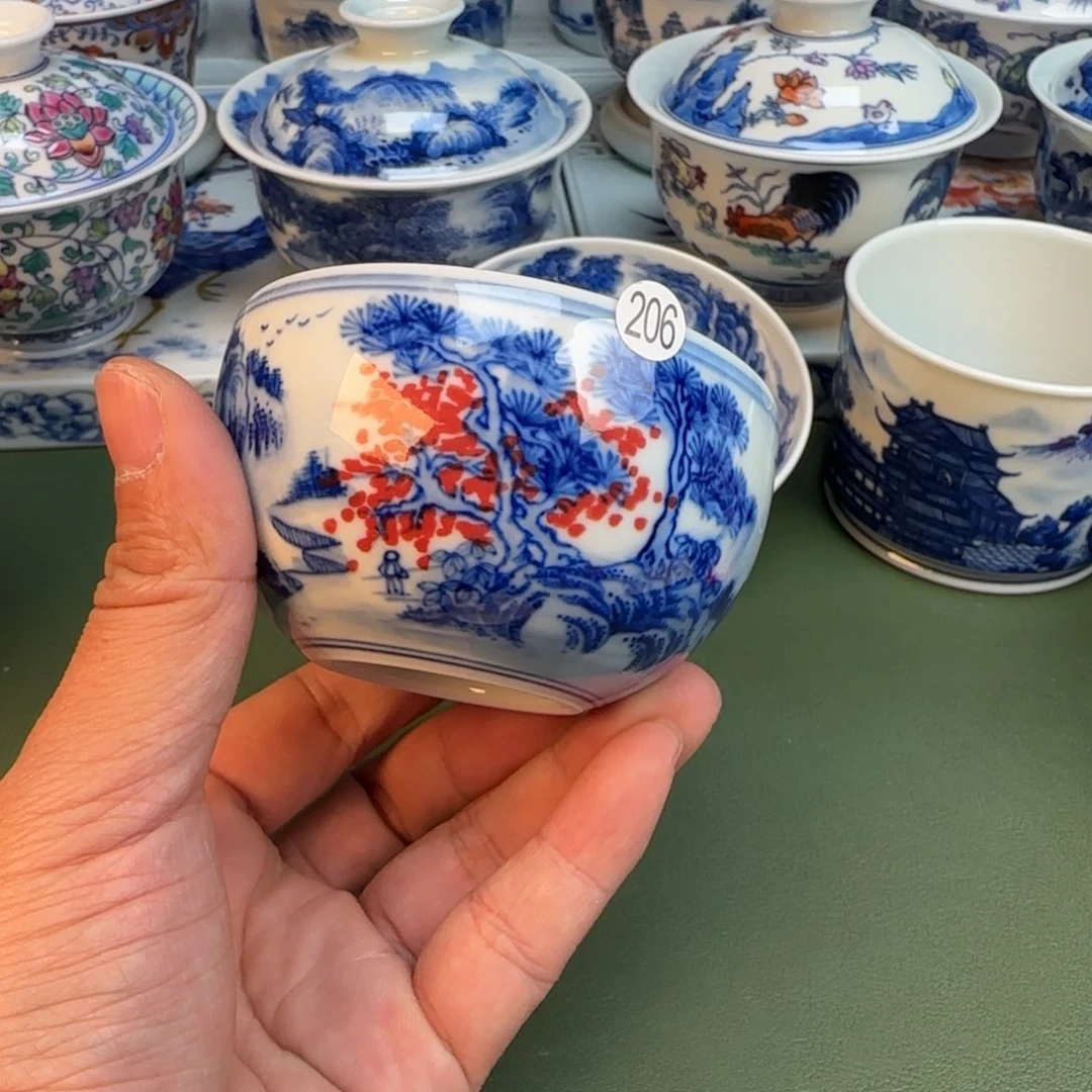 纯手工纯手绘茶具石头206