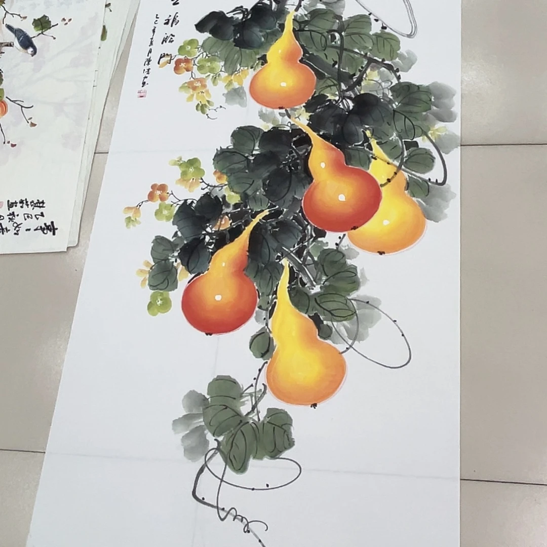 国画纯手绘山水花鸟