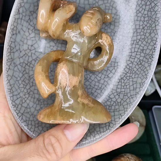 摆件开片瓷器瓷片摆件