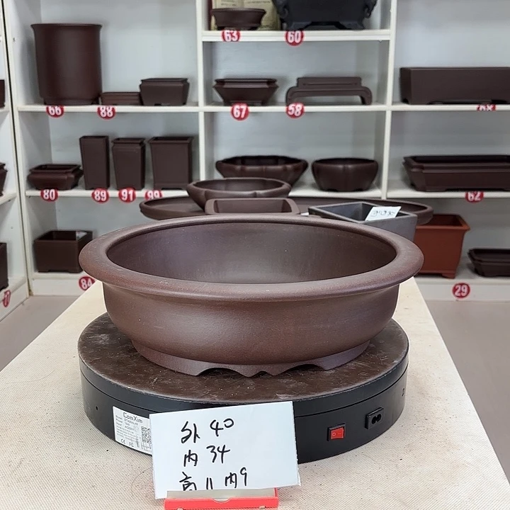 木***傅紫砂花盆两个圆盆