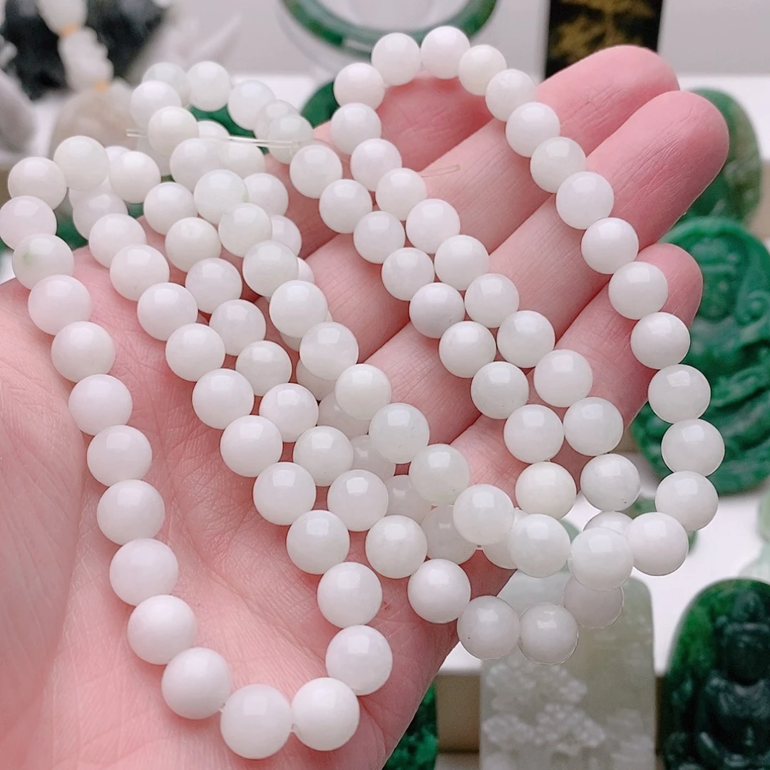 独山玉未镶嵌珠链