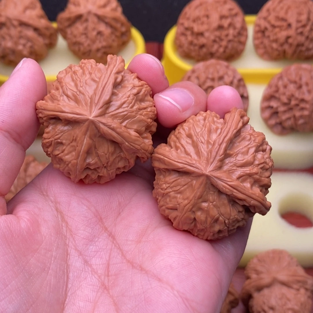 文玩核桃把件明*毕业金锭四棱41