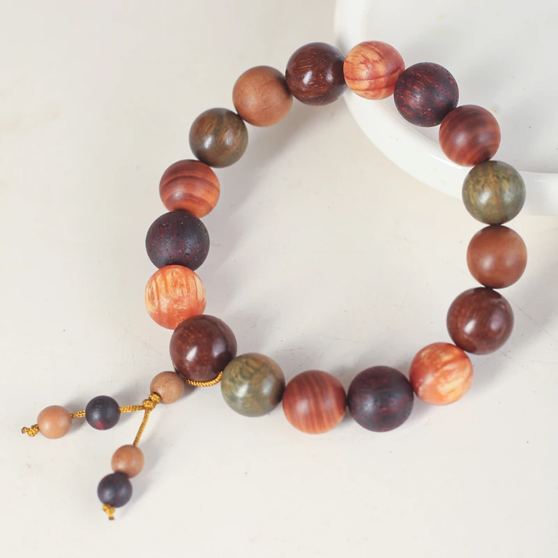 【多宝木】六合一 约12MM单圈手串  原木雕塑件