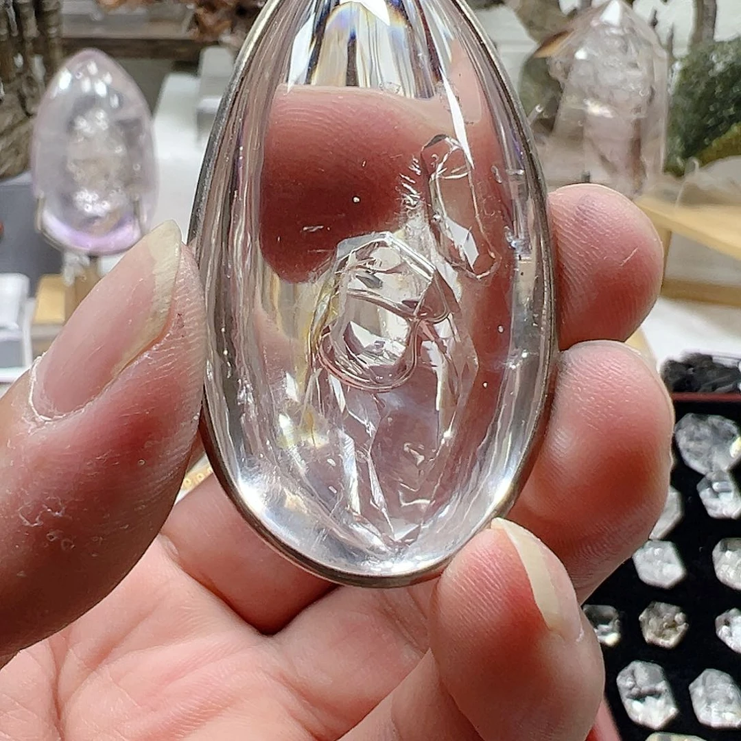 石材天*水胆男款小吊坠