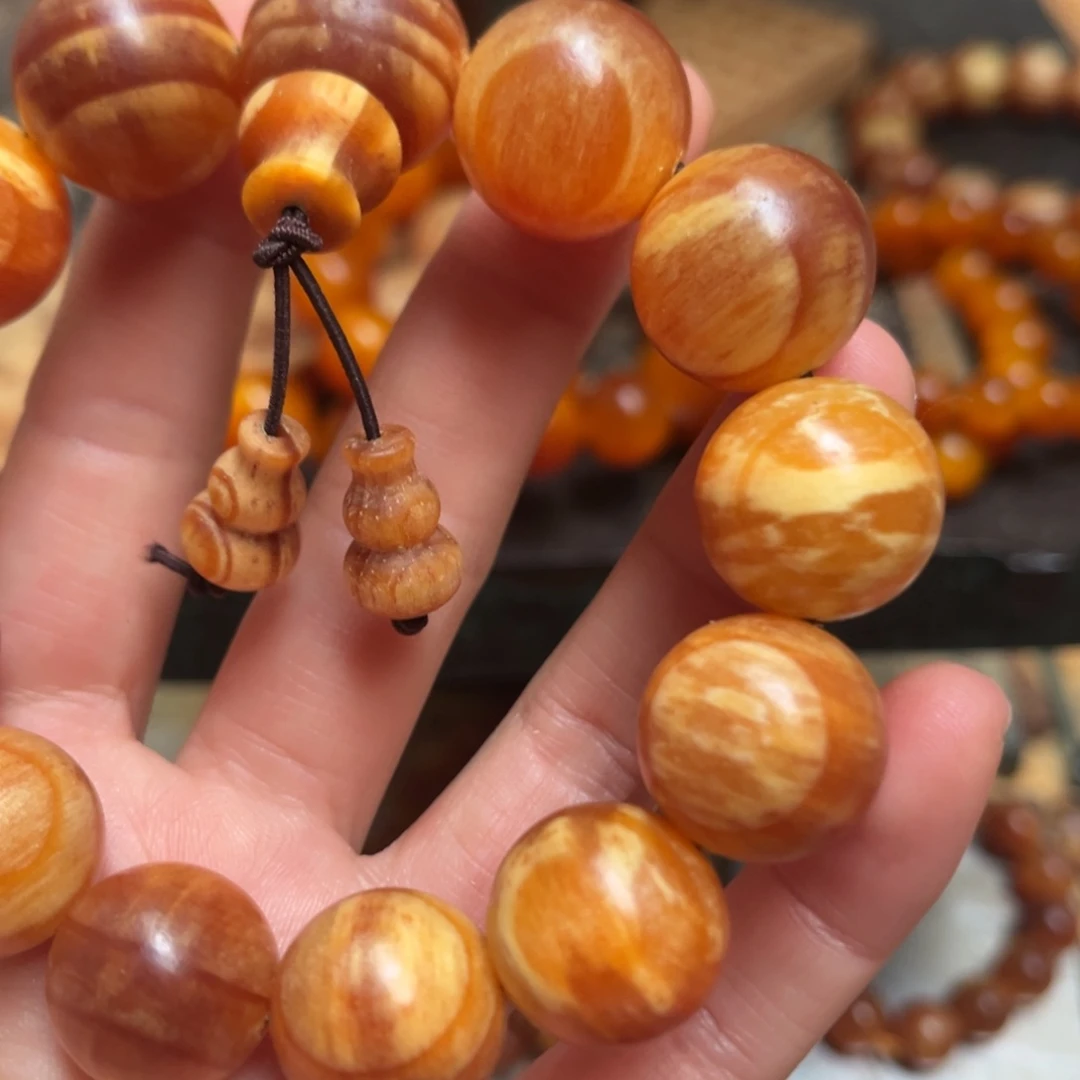 强***我松木（琥珀木）手串/手链2.0规格三通