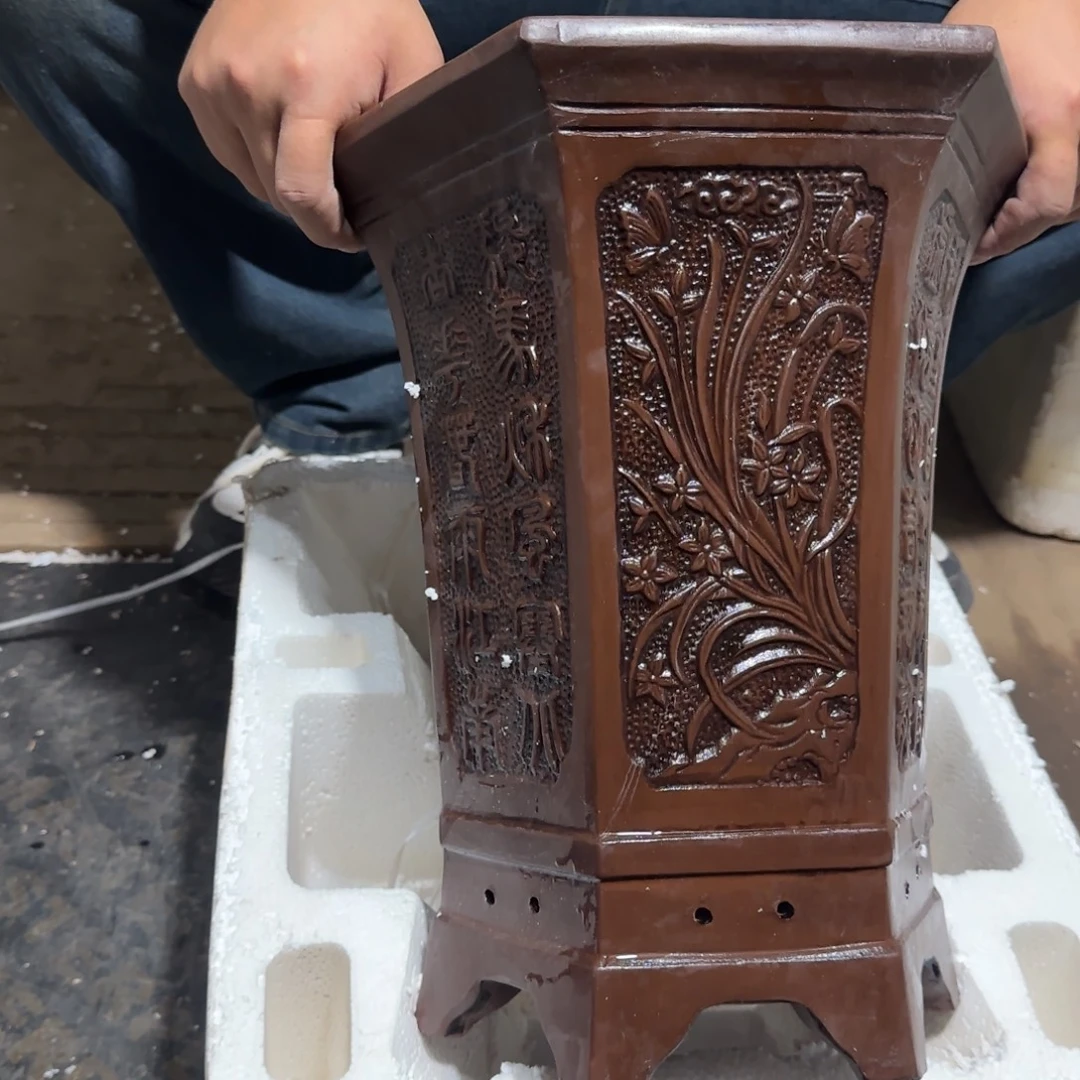 紫砂花盆口径23.30口径