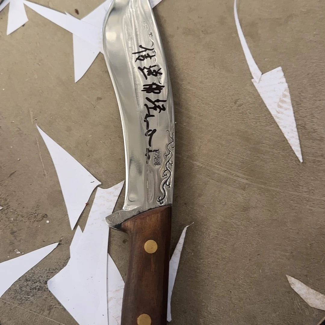 高碳锰钢炮弹钢手工锻打砍柴刀