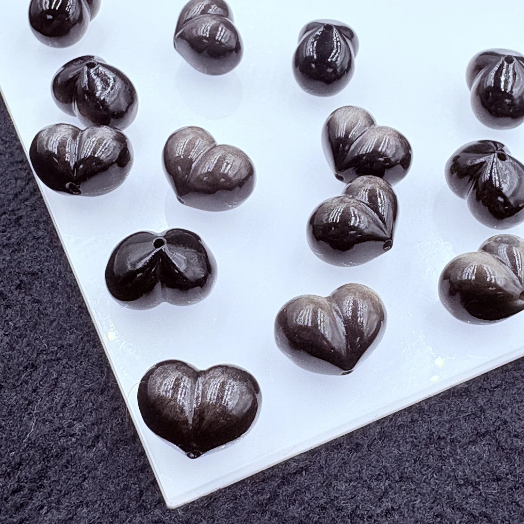 「戴琴珠宝」DQ1503-18mm左右曜石屁桃心配件（多样性发其一）