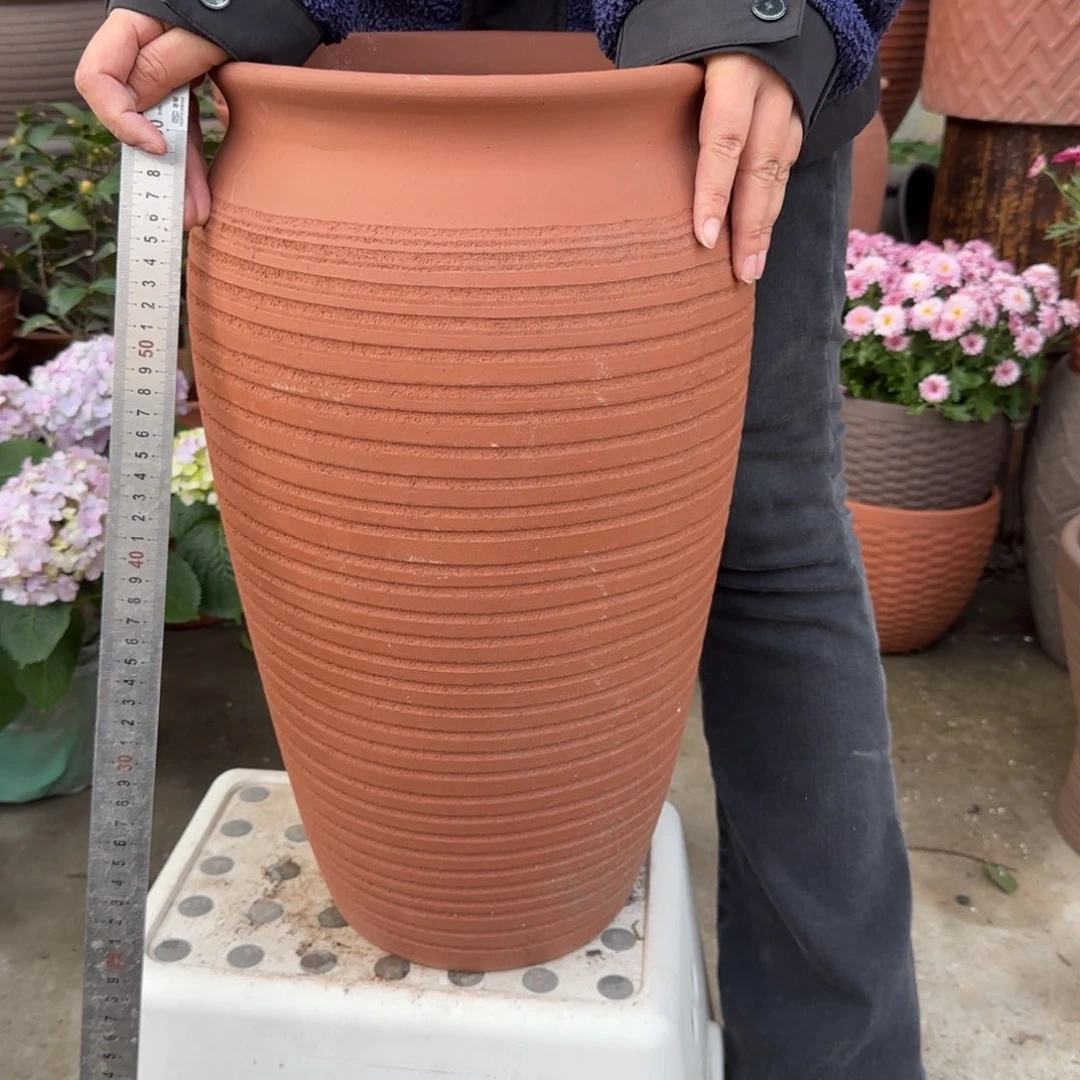 紫砂花盆口25高50宜兴紫砂