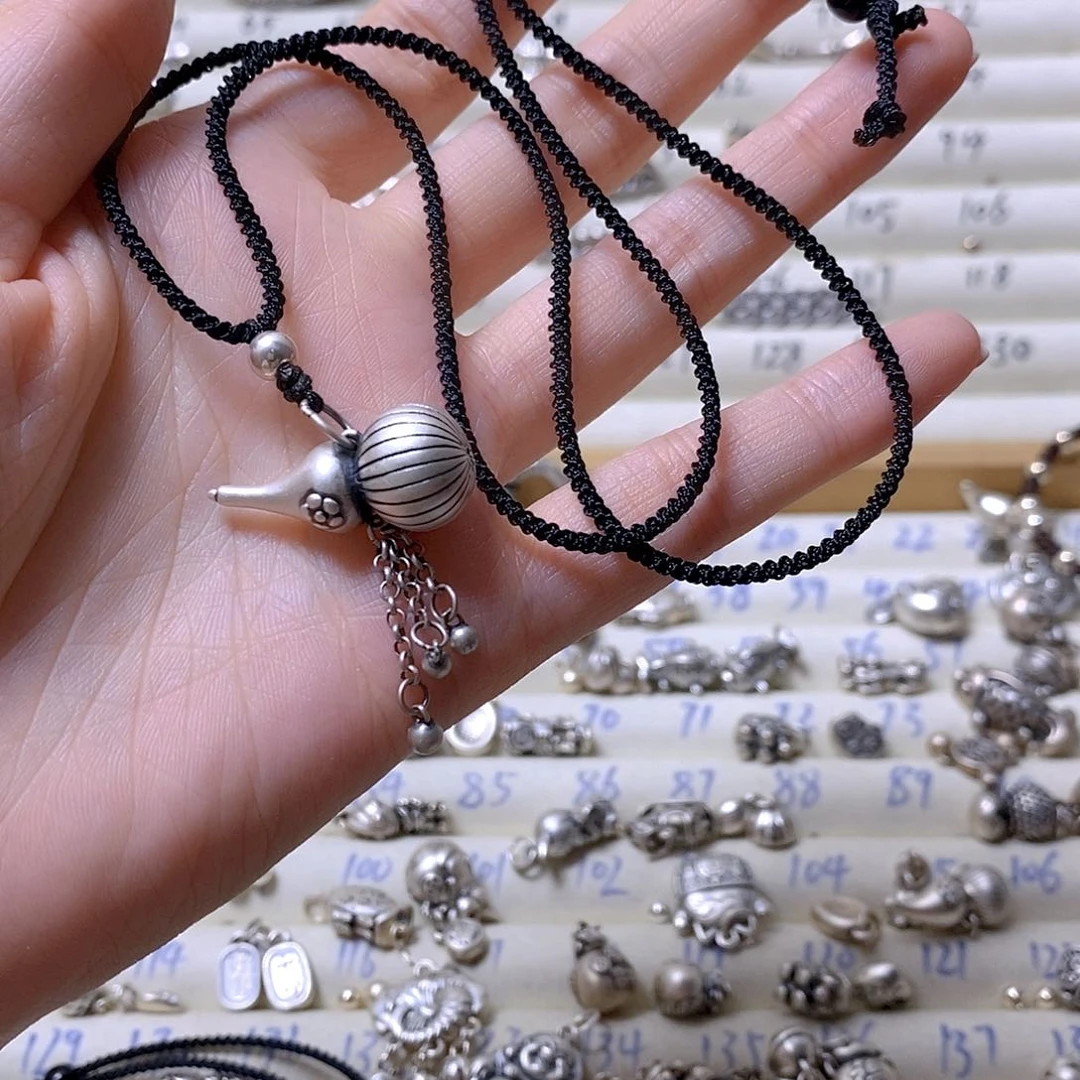 吊坠足银无葫芦项链