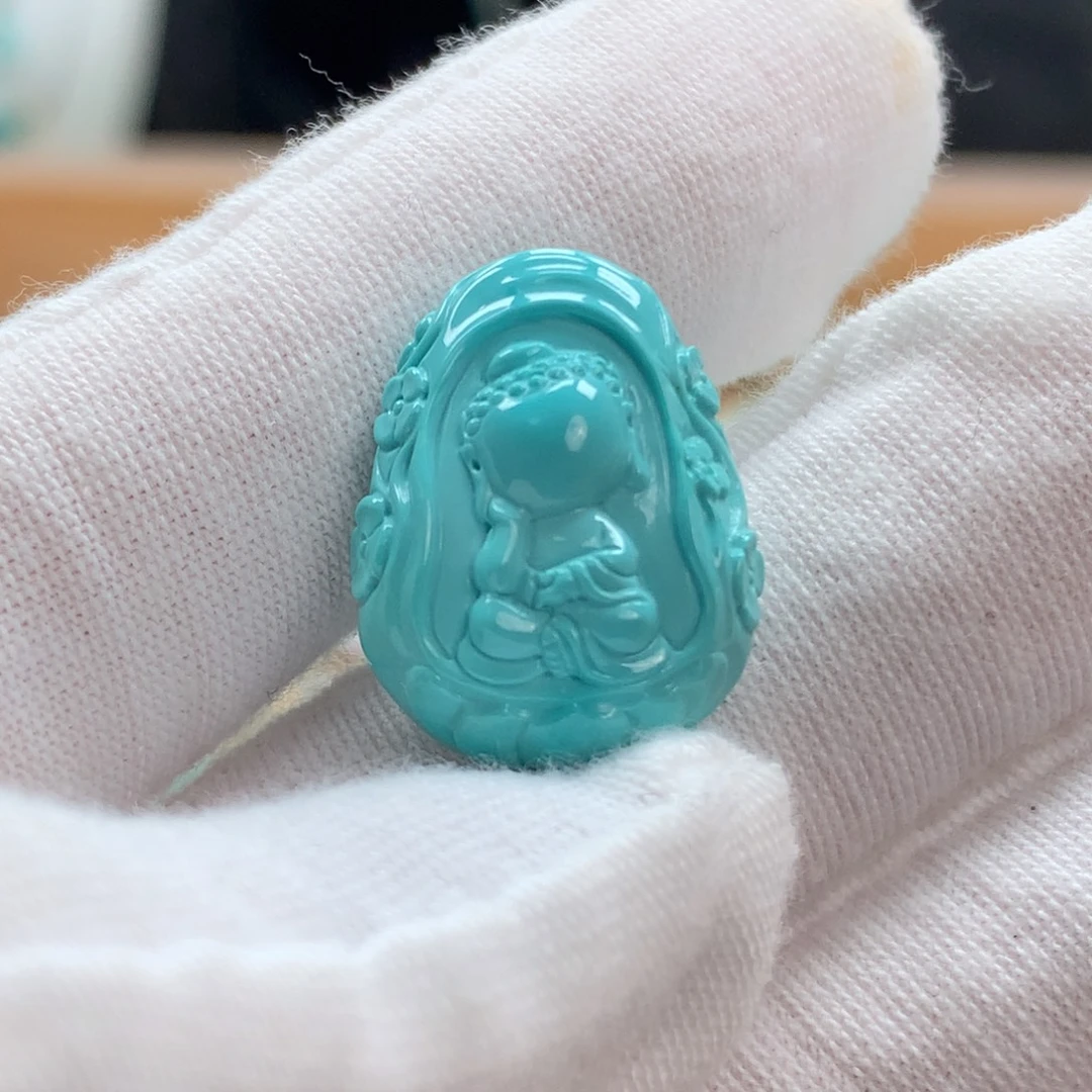 绿松石未镶嵌原矿绿松石无相佛