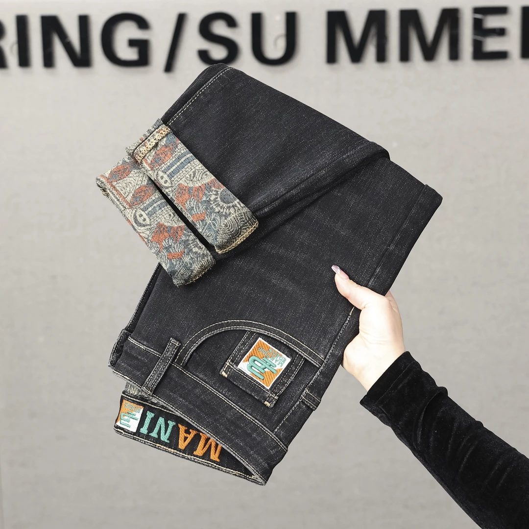 2025秋季新款男士百搭时尚休闲水洗牛仔长裤休闲修身直筒牛仔裤