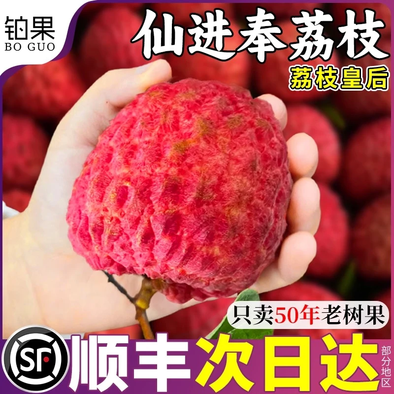 仙进奉荔枝新鲜水果现摘发老树增当季白糖整箱城包邮