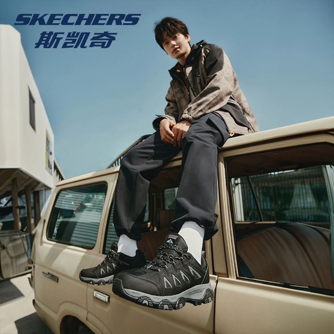斯凯奇男鞋高能感户外冬季防滑透气舒适耐磨休闲徒步登山运动鞋
