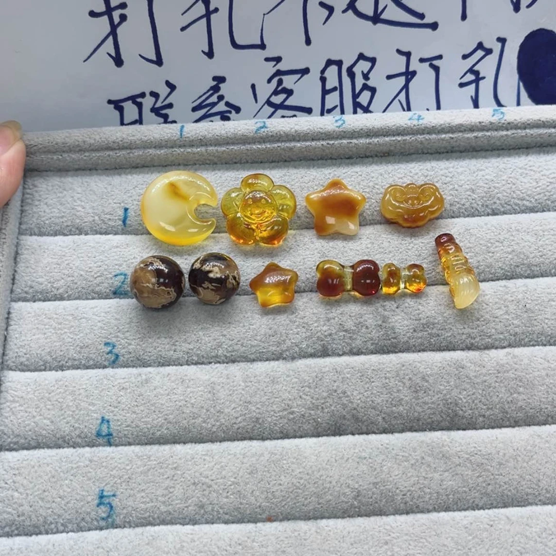 【闪购商品】琥珀裸石未镶嵌来****果天然琥珀
