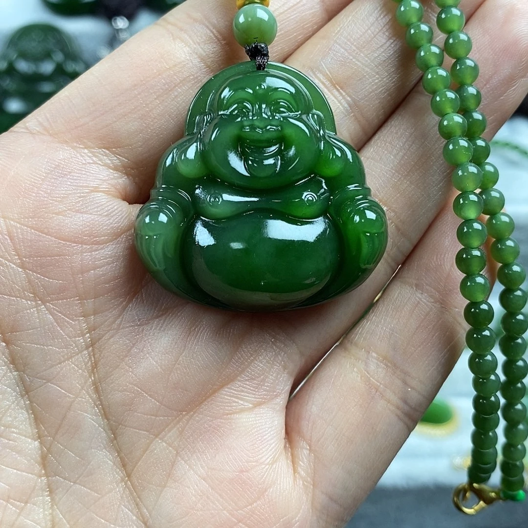 和田玉未镶嵌颈饰35mm