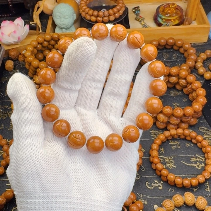 桃核手串12尺寸龙纹