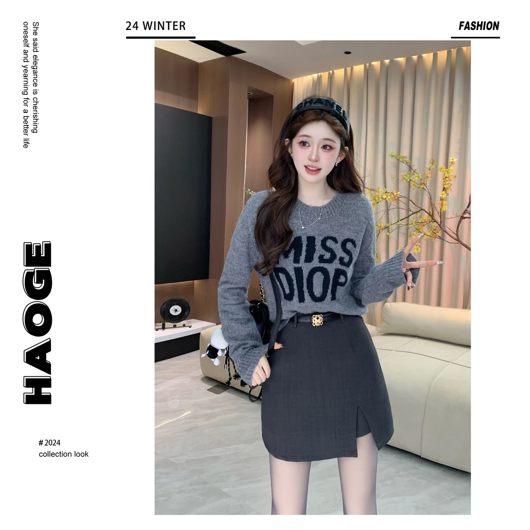 萱Xuan●刚需必入Q4BSQ7471A简约纯色A字半身裙时尚休闲百搭