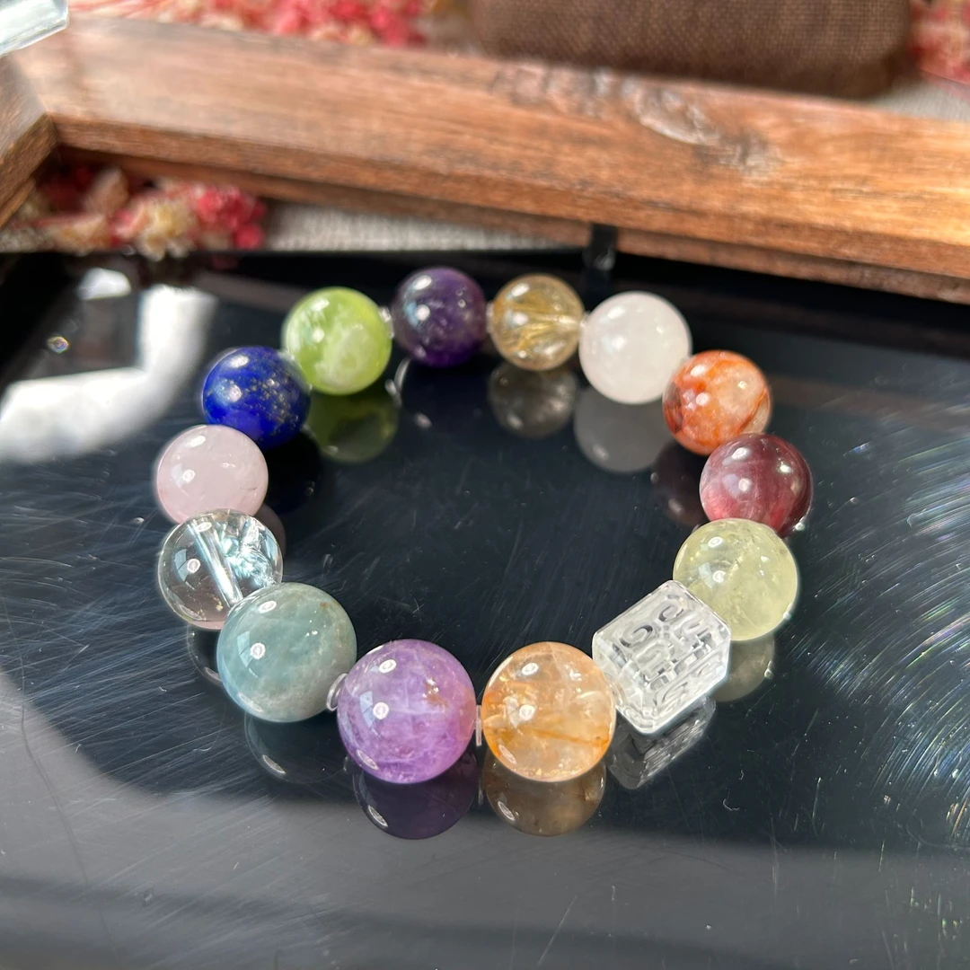 y248【+回形方白水】设计款多宝手链