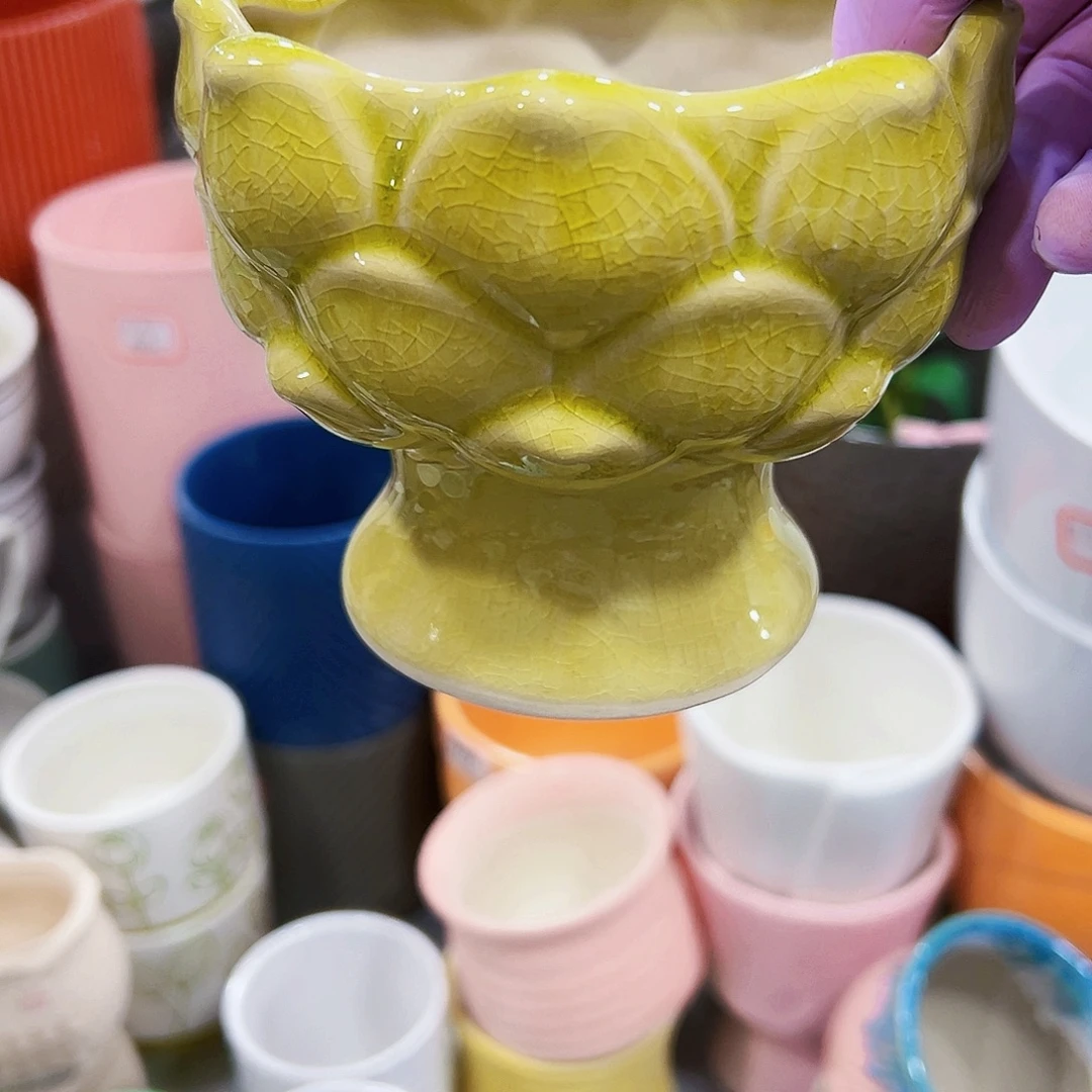 有孔外贸尾单陶瓷花盆凑单10米包邮