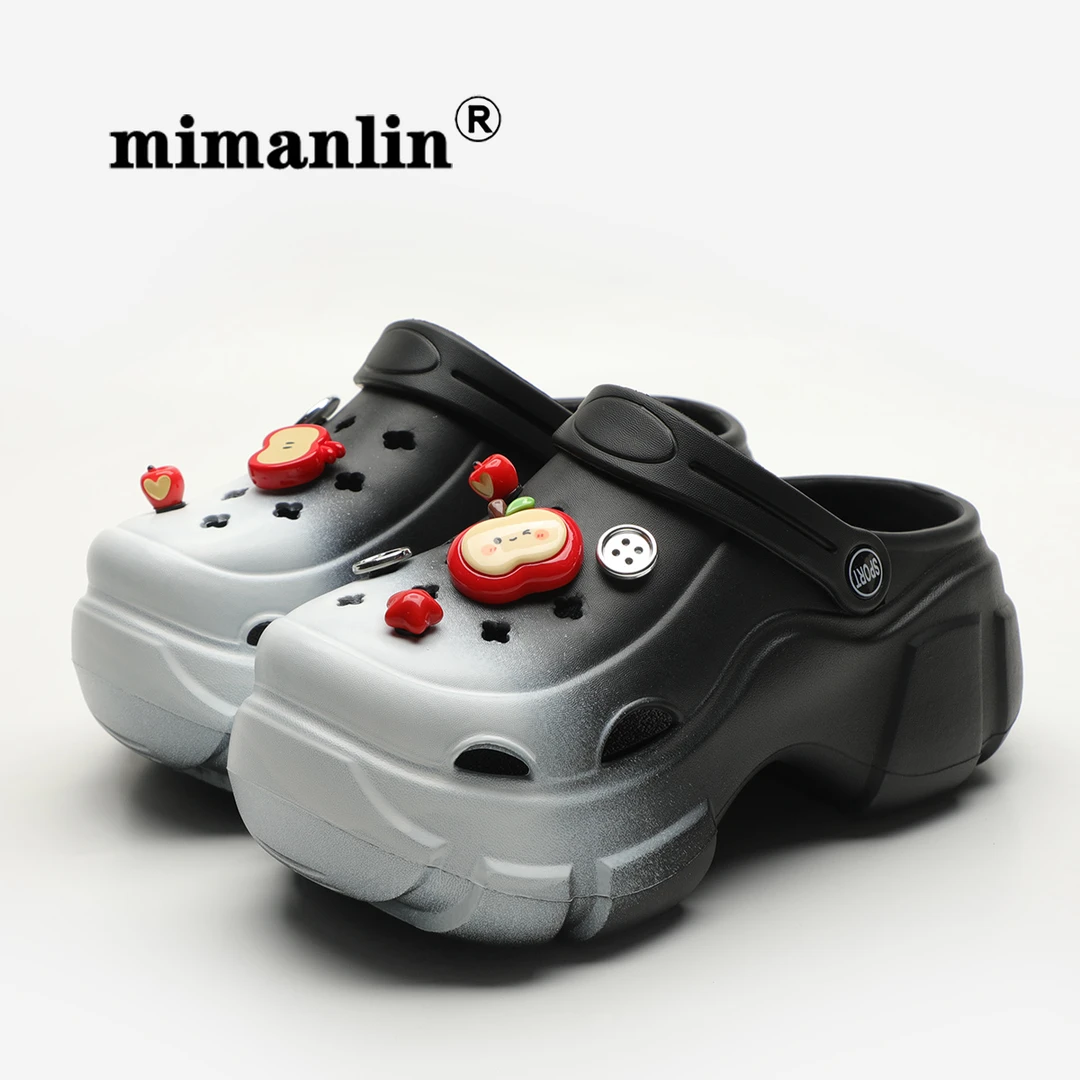 增高跟凉拖鞋夏季外穿2025新款时尚网红舒适百搭软底厚底洞洞鞋女