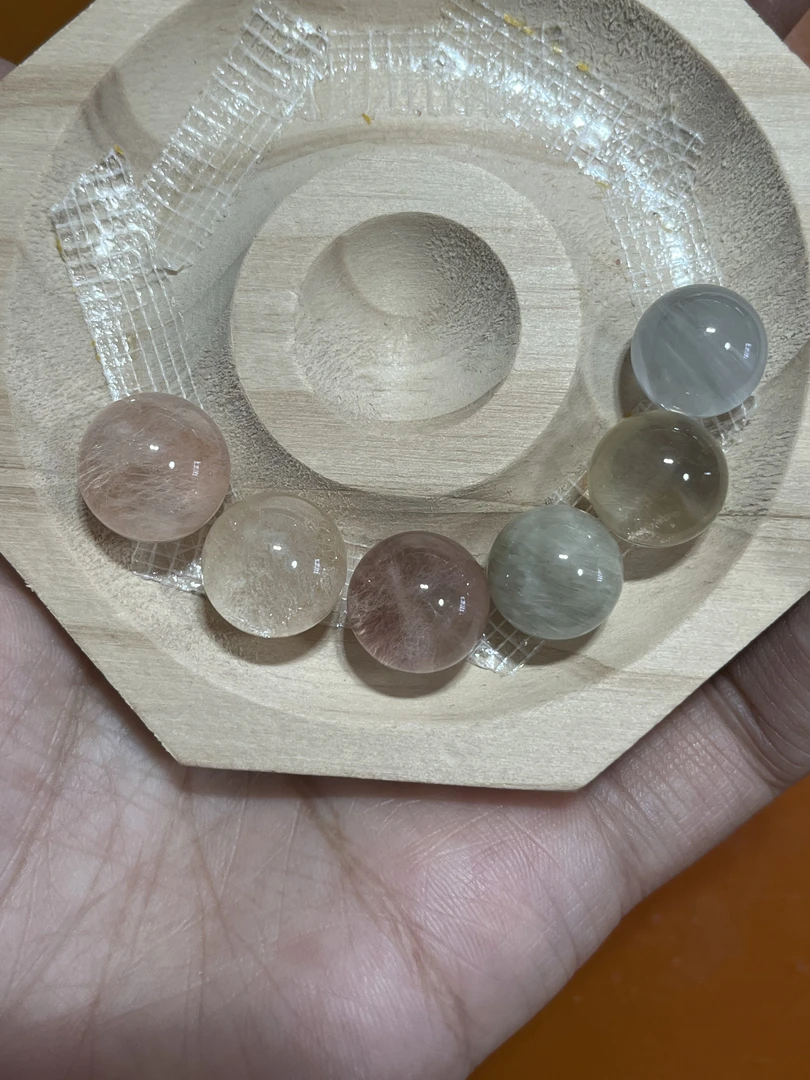 天然兔毛水晶单珠半成品