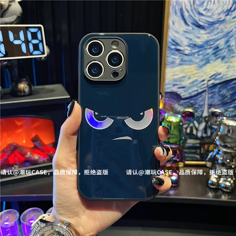 肤感烫金玻璃壳适用苹果iphone16/华为荣耀/OPPO/VIVO/小米手机壳